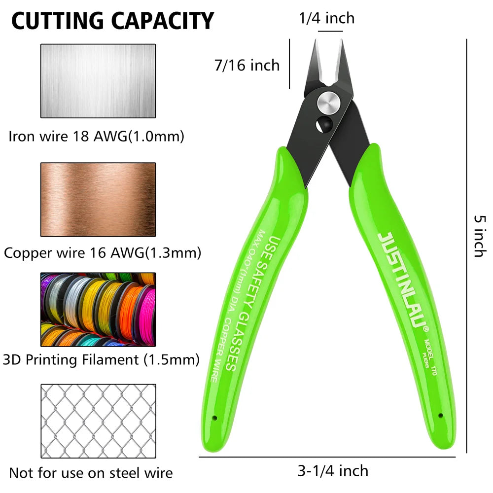 🔥 Universal Pliers Multi Functional Tools Electrical Wire Cable Cutters Cutting Side Snips Flush Stainless Steel Nipper Hand Tools