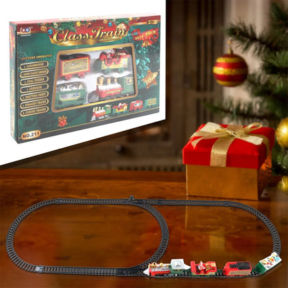 🔥 Christmas Realistic Electric Train Set Safe For Kids Gift & Party Home Xmas Tree Decoration