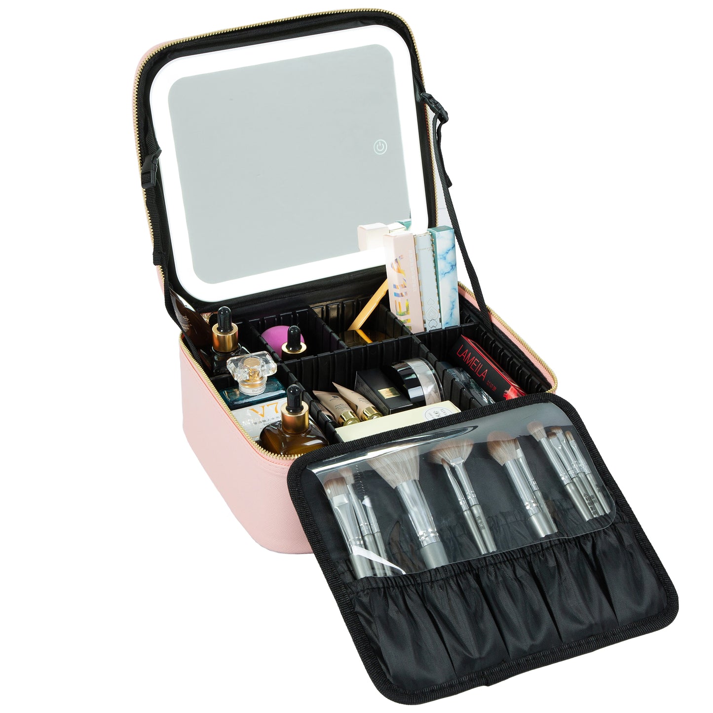 🔥 Makeup Train Case LED Mirror Cosmetic