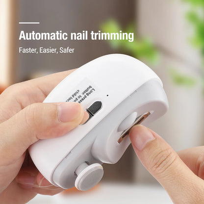 🔥 Electric Nail Clippers Automatic Anicure Trimmer With Light Adult Baby Fingernail Toe Scissors Pedicure Polishing Nails Cutter