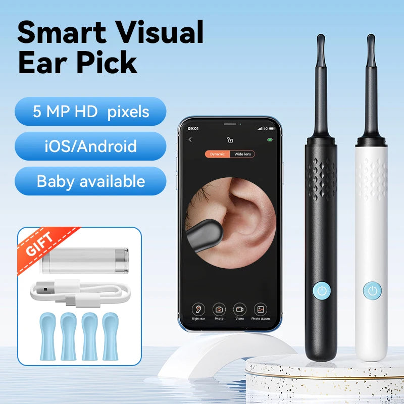 🔥 WIFI Camera Visual Ear Cleaner Sharp Camera with 6 LED Lights Ear Wax Removal Tool