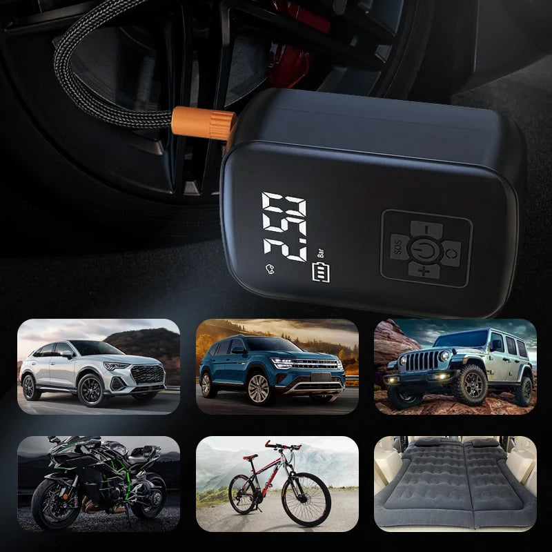 🔥 Car-mounted Wireless Air Pump Car Portable Air Pump