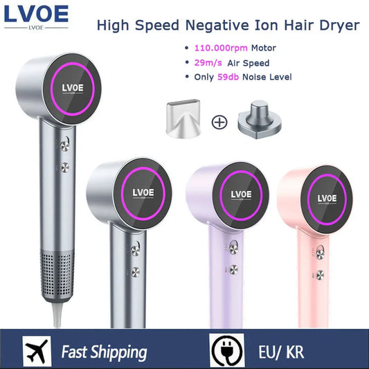 🔥 Professional Leafless Hair Dryer 220V Anion Quick Drying Household Strong Hair Constant Anion Hair Dryer