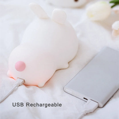 🔥 Touch Sensor RGB LED Rabbit Night Light 16 Colors