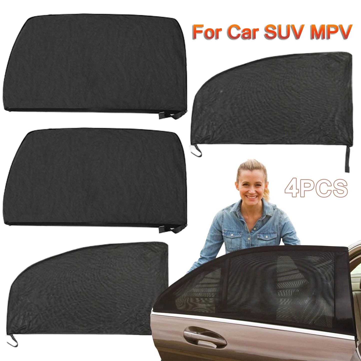 🔥 Car Window Screen Door Covers Front/Rear Side Window UV Sunshine Cover For Cars SUVs MPV