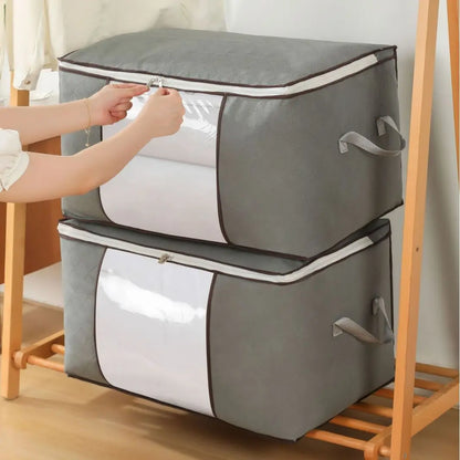 🔥 6 Pcs/Set Clothing Storage Bags Upgraded Fabric Foldable Storage Bags Containers