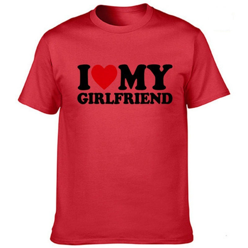 I Love My Girlfriend Men's Valentine's Day Funny T-shirt