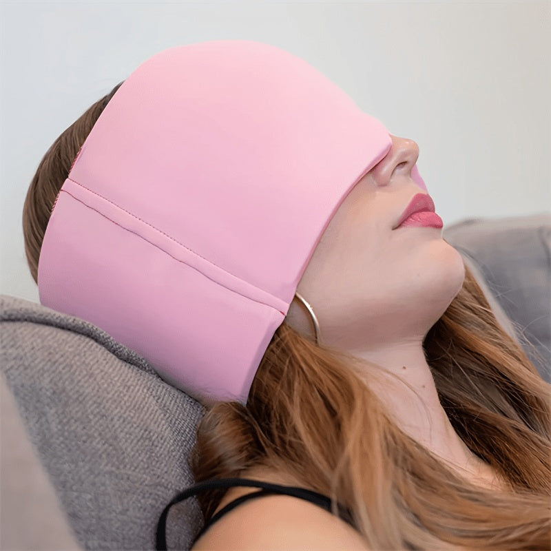 Ice Compress Headache Eye Mask Hat Relief For Migraines, Stress, And Tension Massage Tool