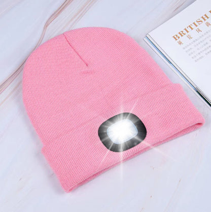 LED Knit Hat Button Cell Type Knitted Hat With Light Glowing