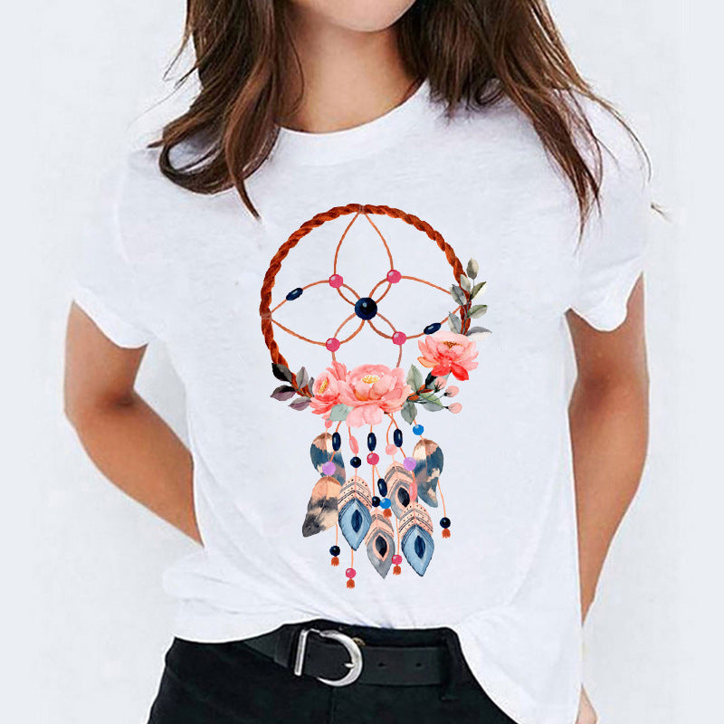 Cartoon Love Sweet Cute Short Sleeve