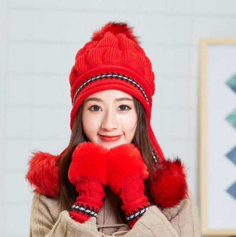 Earmuffs knitted woolcap