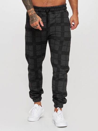 Checkered 3D Digital Print Casual Pants